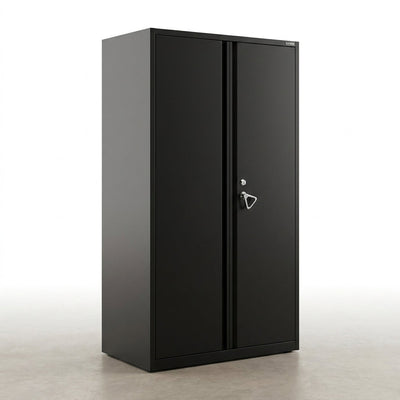 Steel Storage Cabinet Built for Heavy-Duty Organization, 22-Gauge Construction, 5 Adjustable Shelves, 3-Point Lock