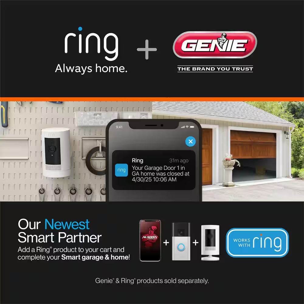 Signature Series Ultra-Quiet Wall Mount Smart Garage Door Opener with Battery Backup, Wi-Fi, Wireless Wall Console