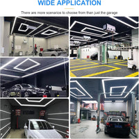 High Bright 39000LM LED Garage Light - 46" Rectangle Fixture for Workshop & Gym