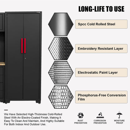 Garage Storage Cabinet System - 2 * 6-Pcs Workshop Set