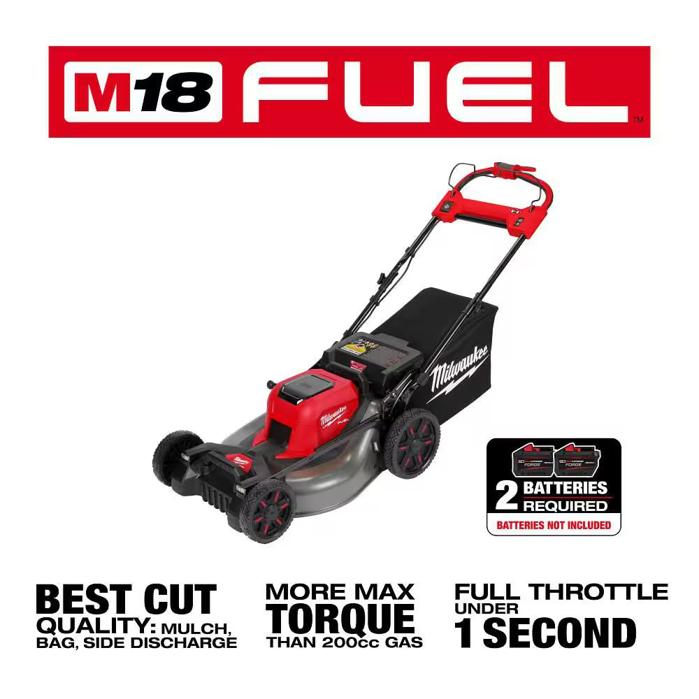 M18 FUEL Brushless Cordless 21 in Dual Battery SP Mower W/ FORGE Starter Kit, Backpack Blower, Chainsaw, Pole Saw