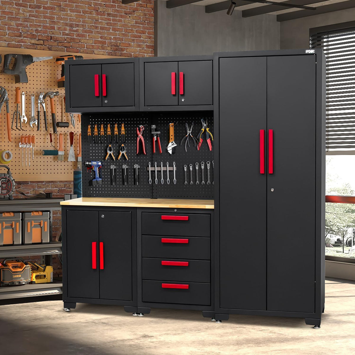 Garage Storage Cabinet System - 2 * 6-Pcs Workshop Set