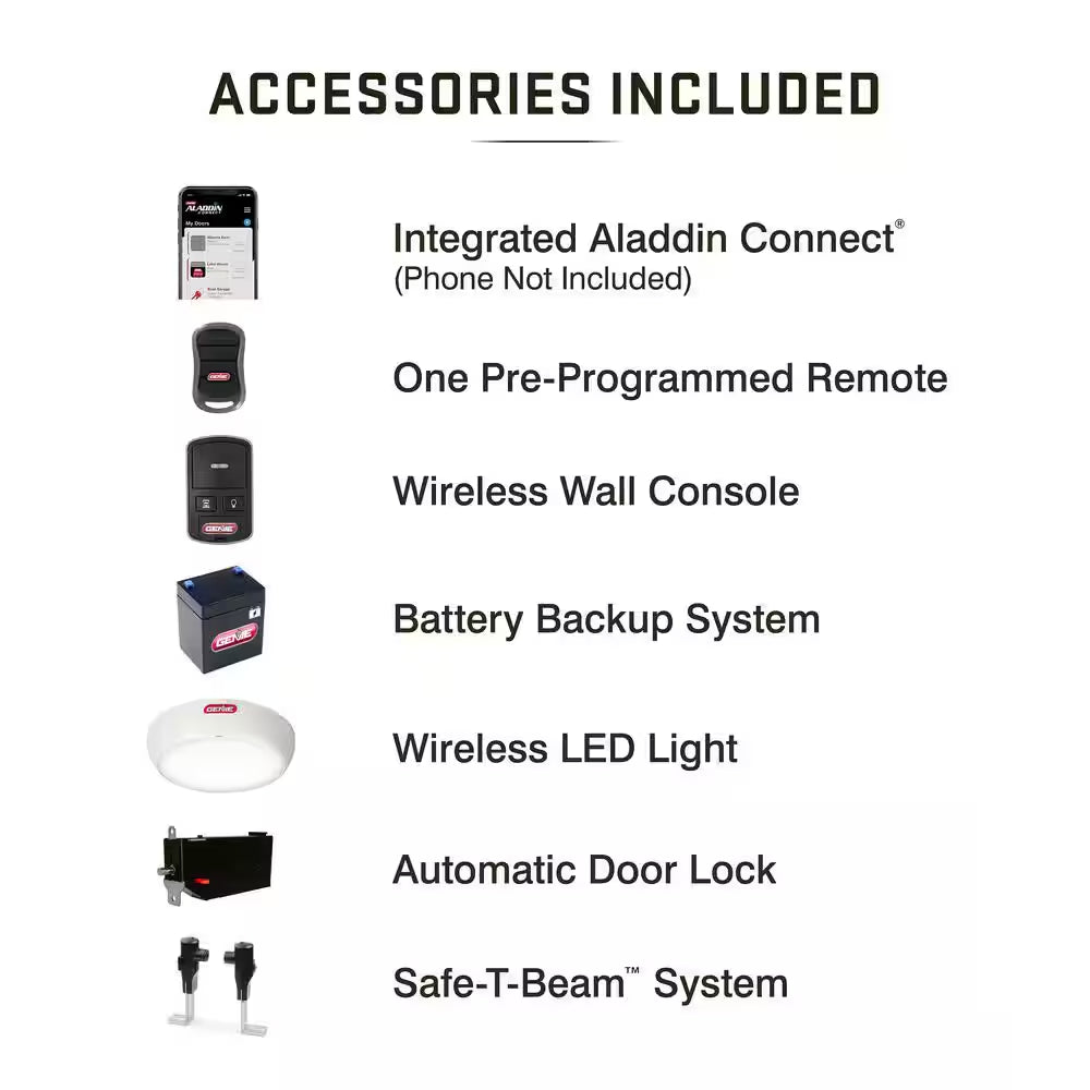 Signature Series Ultra-Quiet Wall Mount Smart Garage Door Opener with Battery Backup, Wi-Fi, Wireless Wall Console