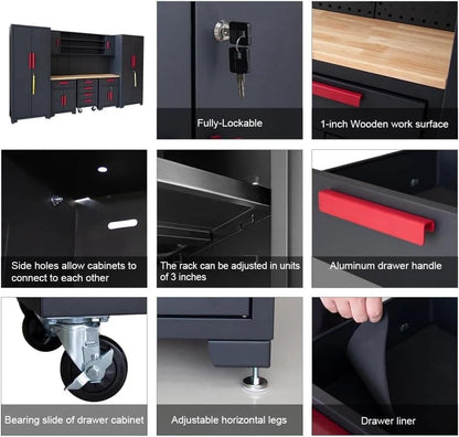 Garage Storage Cabinet System - 2 * 6-Pcs Workshop Set