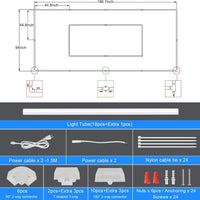 High Bright 39000LM LED Garage Light - 46" Rectangle Fixture for Workshop & Gym