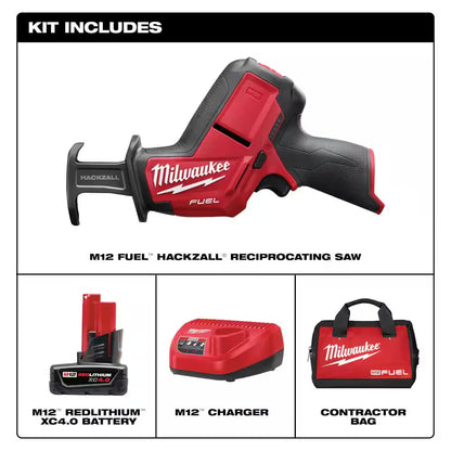 M12 FUEL 12-Volt Lithium-Ion Brushless Cordless Hammer Drill & Impact Driver Combo Kit with Recip Saw Kit and Multi-Tool
