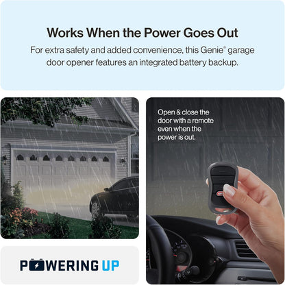 B6172H Wall Mount Smart Garage Door Opener, DC Motor Lifts up to 14Ft High 850Lbs, Black