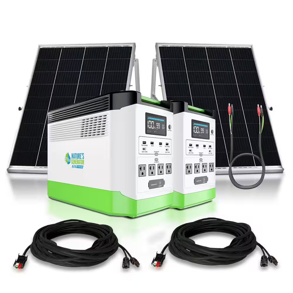 3600W Running/7200W Peakl Push Button Start Lithium Solar Generator Platinum