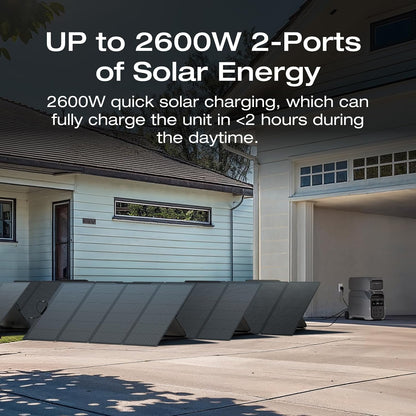 EF ECOFLOW DELTA Pro 3 Solar Generator 4096Wh with 2X400W Solar Panels