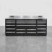 7FT Workbench Built for Industrial Strength, 17 Drawers, 5000lb Capacity, Powder-Coated Finish — Studio Shot
