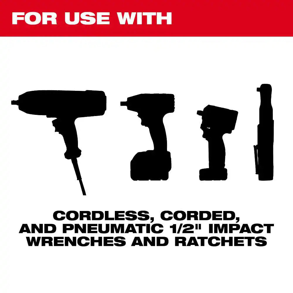 SHOCKWAVE Impact-Duty 1/2 In. Drive Metric and SAE Standard Impact Socket Set (27-Piece)