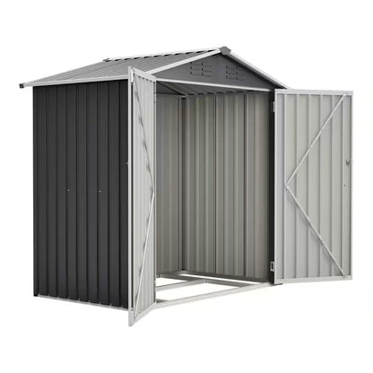 6 Ft. W X 4 Ft. D Metal Shed with Lockable Door, Outdoor Storage Shed (24 Sq. Ft.)