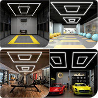 High Bright 39000LM LED Garage Light - 46" Rectangle Fixture for Workshop & Gym