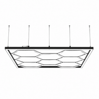 Hexagon LED Garage Lights Engineered for Bright Workspaces, 66300 Lumens, 15 Grid System, 6500K Cool White