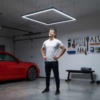 High Bright 39000LM LED Garage Light - 46" Rectangle Fixture for Workshop & Gym — Lifestyle