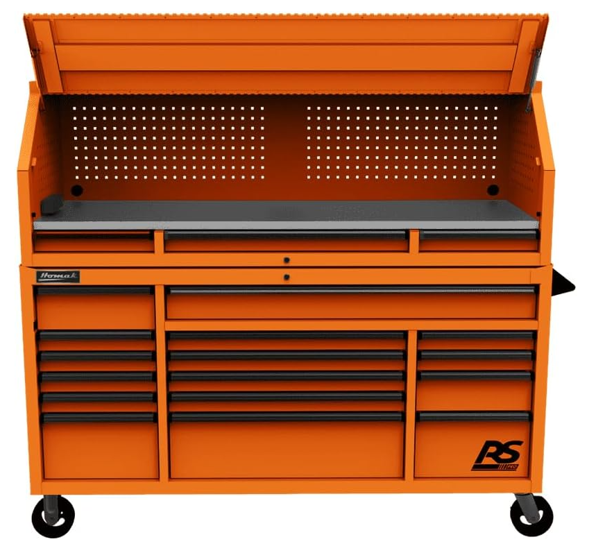 72" RS Pro Combo Rolling Hutch and Top Chest (Hutch, Blue)