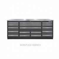 Industrial Workbench Built for Heavy-Duty Use, 17 Drawers, 5000 lb Capacity, Powder-Coated Steel Finish