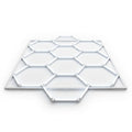 LED Garage Light System Engineered for Workshop Illumination, 71 Hexagonal Panels, 710W Output, 78100 Lumens