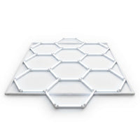 Triangle LED Garage Light - 71 Pack Hexagonal Lights, 710W 78100LM Super Bright Garage Ceiling Lights, Larger Size Honeycomb Light for Warehouse Workshop Gym Basement Car Care Wash Room — Studio Shot