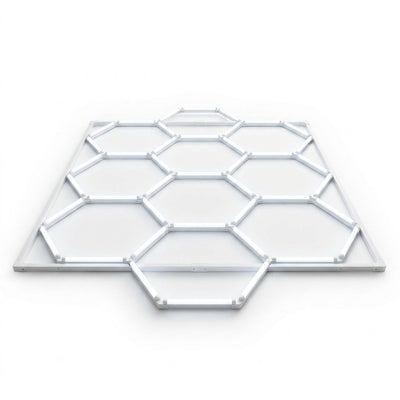LED Garage Light System Engineered for Workshop Illumination, 71 Hexagonal Panels, 710W Output, 78100 Lumens