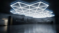 Triangle LED Garage Light - 71 Pack Hexagonal Lights, 710W 78100LM Super Bright Garage Ceiling Lights, Larger Size Honeycomb Light for Warehouse Workshop Gym Basement Car Care Wash Room — Lifestyle