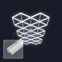 Triangle LED Garage Light - 71 Pack Hexagonal Lights, 710W 78100LM Super Bright Garage Ceiling Lights, Larger Size Honeycomb Light for Warehouse Workshop Gym Basement Car Care Wash Room — How It Works