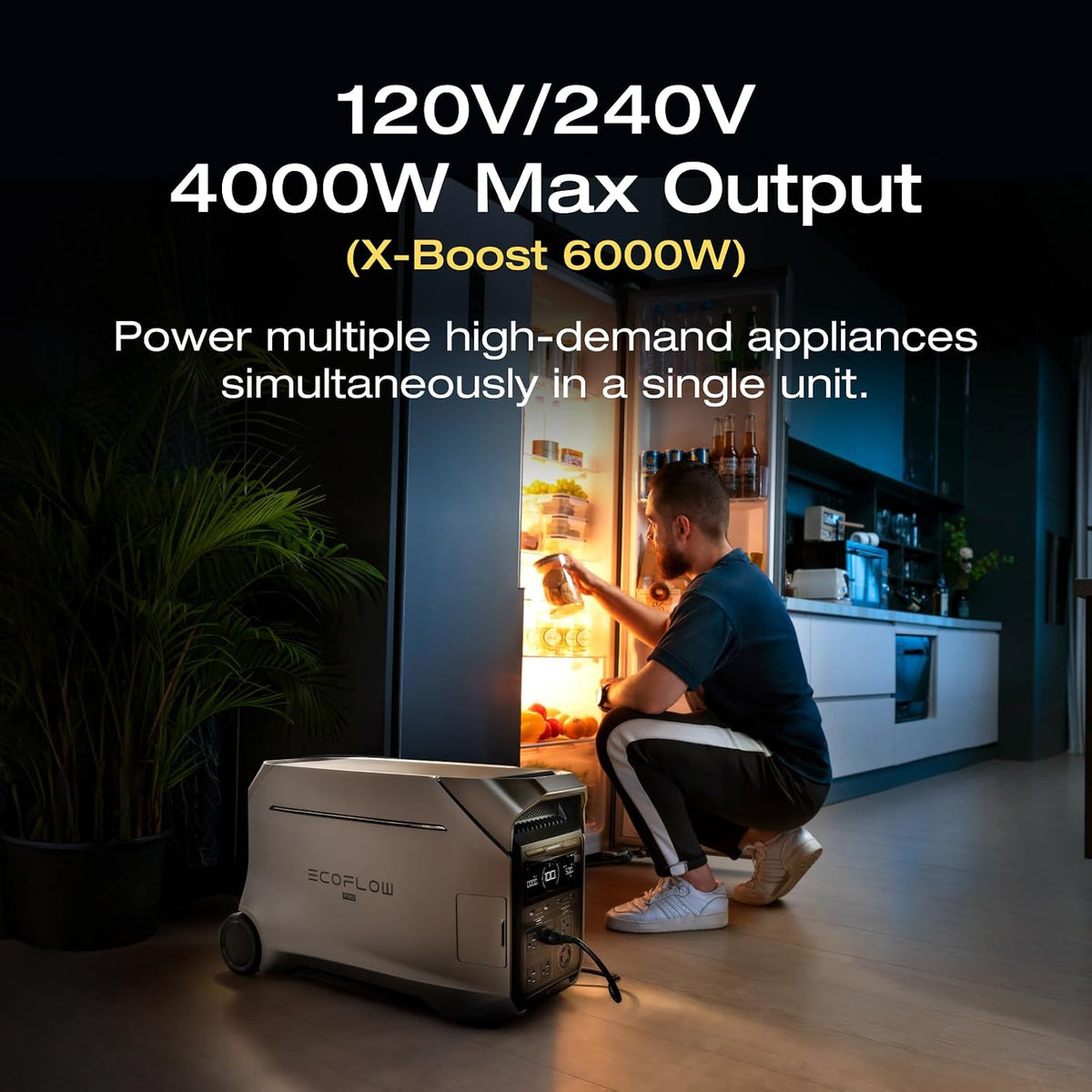 EF ECOFLOW DELTA Pro 3 Solar Generator 4096Wh with 2X400W Solar Panels