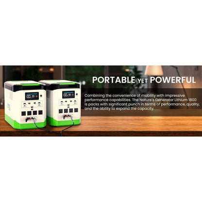 3600W Running/7200W Peakl Push Button Start Lithium Solar Generator Platinum