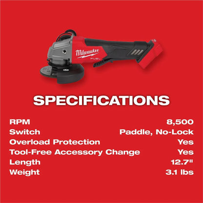 Milwaukee Electric - M18 Fuel 4-1/2/5 Grinder Paddle
