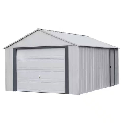 Murry Hill 12 Ft. W X 17 Ft. D 2-Tone Gray Steel Garage and Storage Building with Side Door and High-Gable Roof