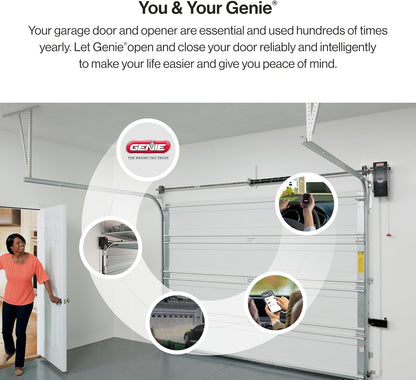 B6172H Wall Mount Smart Garage Door Opener, DC Motor Lifts up to 14Ft High 850Lbs, Black