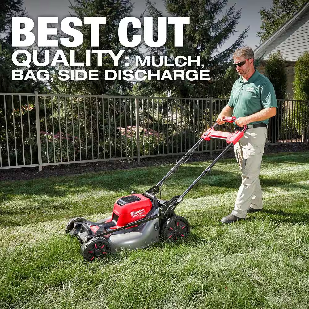 M18 FUEL Brushless Cordless 21 in Dual Battery SP Mower W/ FORGE Starter Kit, Backpack Blower, Chainsaw, Pole Saw