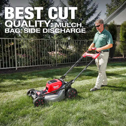 M18 FUEL Brushless Cordless 21 in Dual Battery SP Mower W/ FORGE Starter Kit, Backpack Blower, Chainsaw, Pole Saw