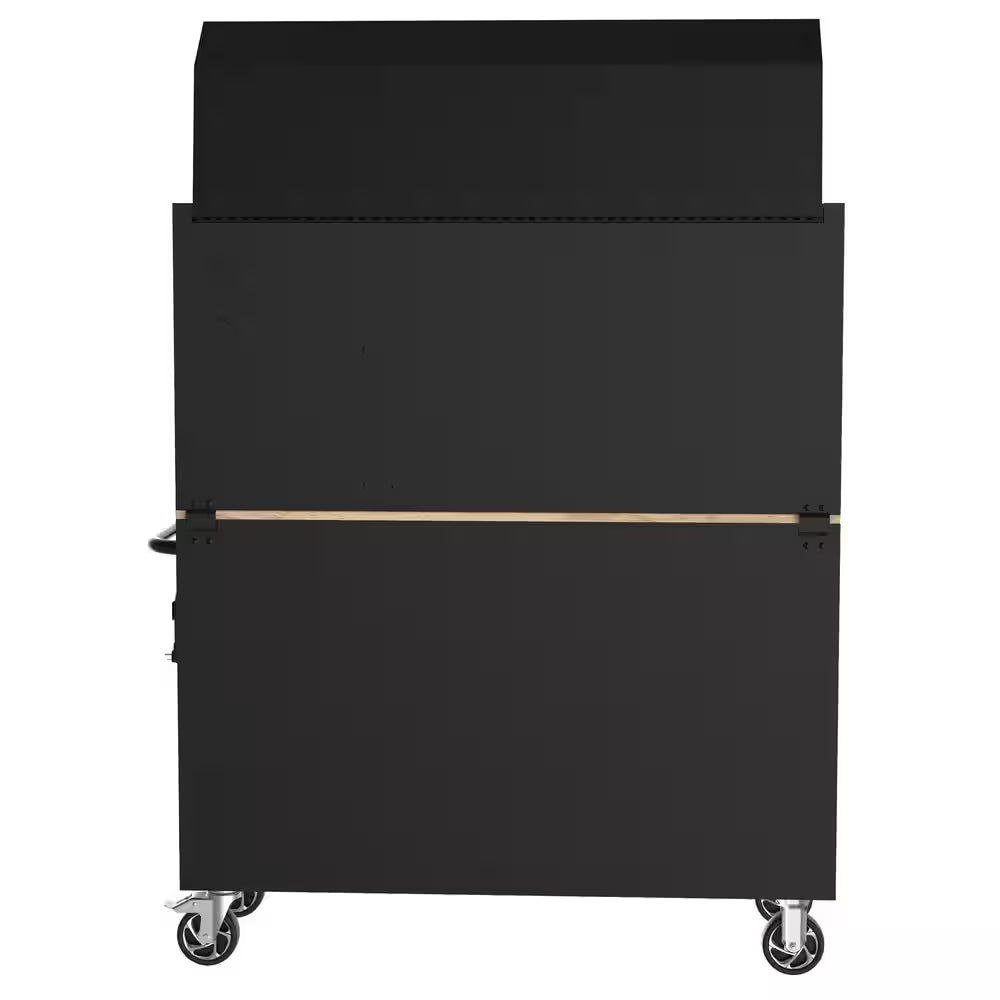 Modular Tool Storage 52 In. W Standard Duty Black Mobile Workbench Cabinet with 8-Drawer Top Tool Chest